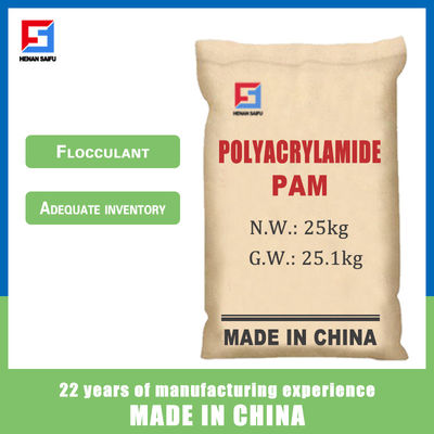 Granules anioniques PAM Chemical Industrial Grade Additives 25kg/sac de polyacrylamide